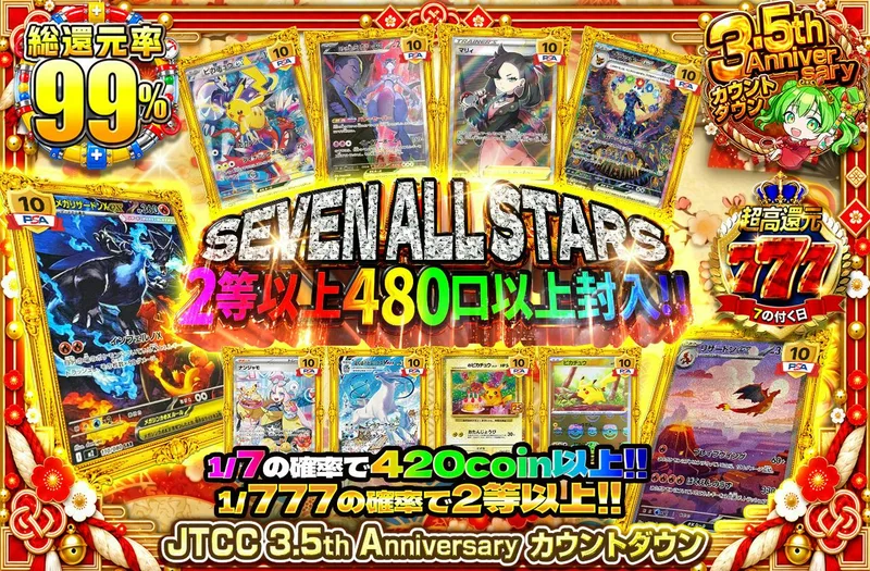 SEVEN ALL STARS　2等以上480口以上封入!!｜日本トレカセンター