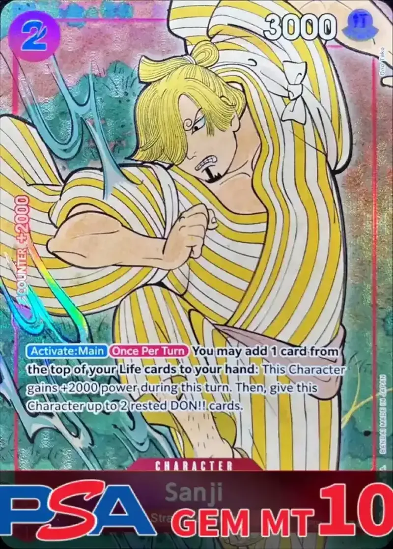 サンジ(英語版/illust:Ono Tako) PSA10｜ONE PIECEカードゲーム