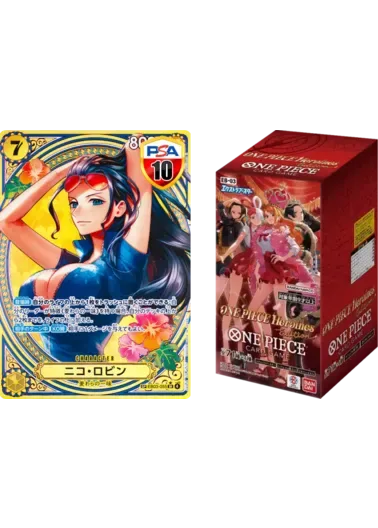 【PSA10+1BOXセット】PSA10 ニコ・ロビン(パラレル/SP/タロット柄)+[1BOX]Heroines Edition｜ONE PIECEカードゲーム