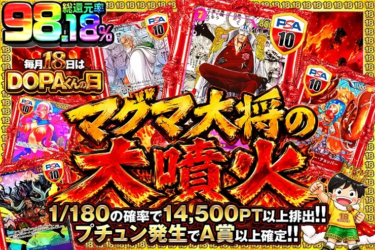 毎月18日はDOPAくんの日 マグマ大将の大噴火｜DOPA!オリパ