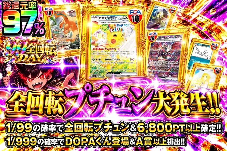 99全回転DAY 全回転プチュン大発生!!｜DOPA!オリパ