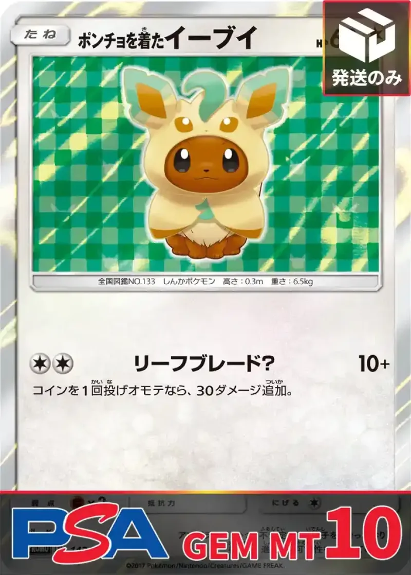 ポンチョを着たイーブイ(リーフィア) PSA10｜ポケモンカードゲーム